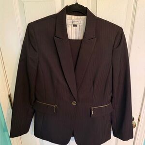 Tahari Black Womens Pant Suit